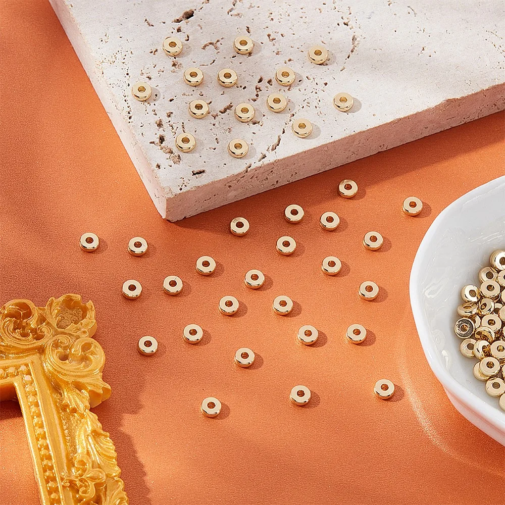 200Pcs Rack Plating Brass Spacer Beads Long-Lasting Plated Cadmium Free Lead Free Flat Round Real 18K Gold Plated 5x1.5mm
200Pcs Rack Plating Brass Spacer Beads Long-Lasting Plated Cadmium Free Lead Free Flat Round Real 18K Gold Plated 5x1.5mm