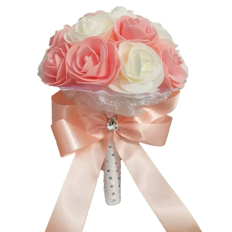 Синие искусственные цветы Свадебный букет с искусственными полиэтиленовыми розами и искусственным жемчугом для свадебных украшений подружки невесты и свадебных принадлежностей 
Синие искусственные цветы Свадебный букет с искусственными полиэтиленовыми розами и искусственным жемчугом для свадебных украшений подружки невесты и свадебных принадлежностей