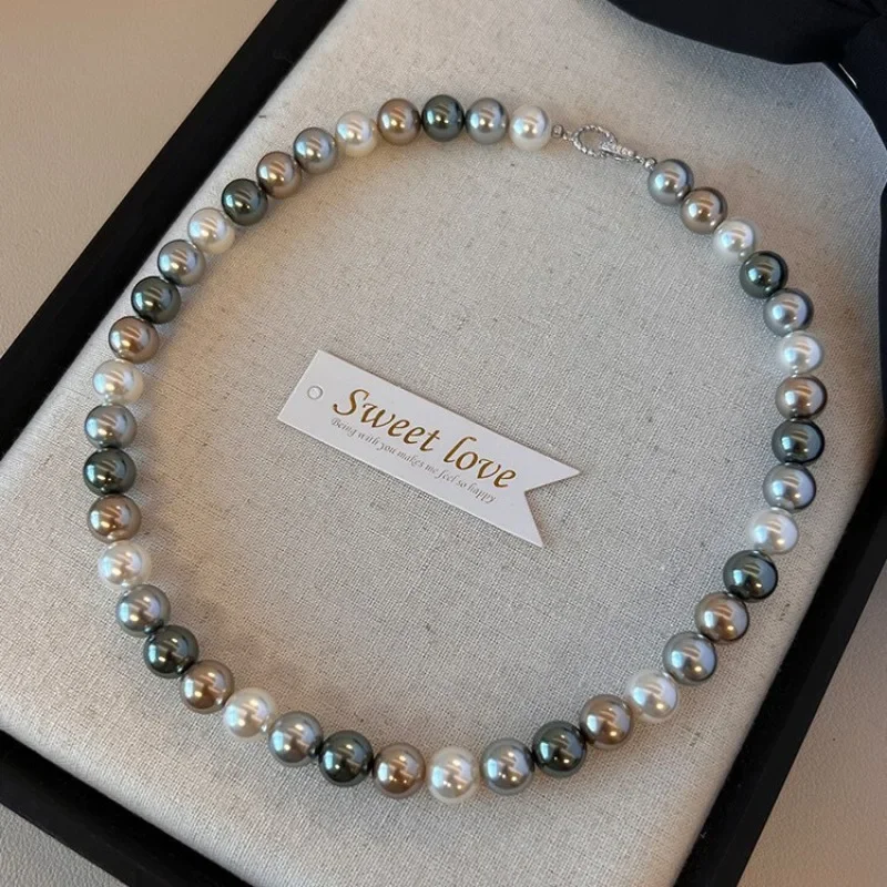 Tahitian Color Mixed Color Shijia Pearl High-end Neck Chain Women's Niche Design New Light Luxury Necklace Neck Chain
Tahitian Color Mixed Color Shijia Pearl High-end Neck Chain Women's Niche Design New Light Luxury Necklace Neck Chain