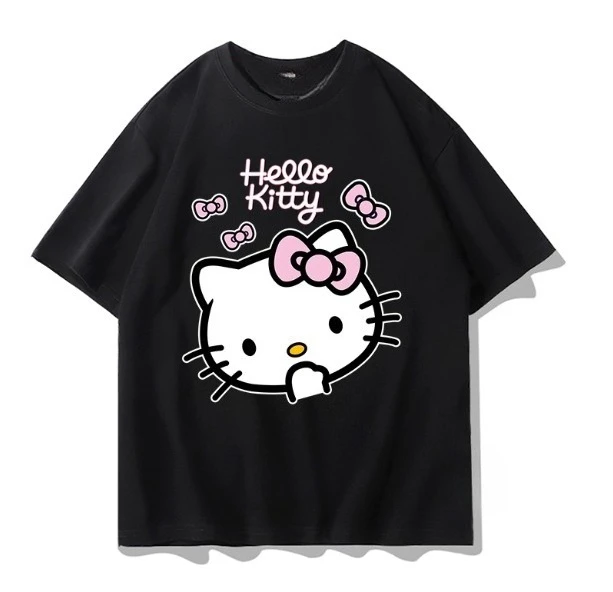 Футболки MINISO с принтом Hello Kitty, свободные повседневные футболки с короткими рукавами и круглым вырезом, женские и мужские универсальные футболки для пар, популярная одежда
Футболки MINISO с принтом Hello Kitty, свободные повседневные футболки с короткими рукавами и круглым вырезом, женские и мужские универсальные футболки для пар, популярная одежда