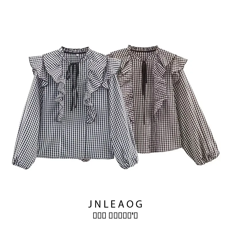 Faionable Plaid Decorative irt JNLEAOG Women's Clothing Autumn New Sle Versatile Cheered Layered Design Polyester Lon...
Faionable Plaid Decorative irt JNLEAOG Women's Clothing Autumn New Sle Versatile Cheered Layered Design Polyester Lon...