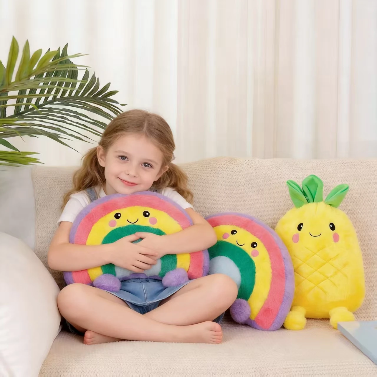 Adorable Cloud Rainbow Plush Toy Kawaii Pineapple Stuffed Pillow,Fun Home Decor Doll Cute Soft Cuddly Backrest Gift for Kids
Adorable Cloud Rainbow Plush Toy Kawaii Pineapple Stuffed Pillow,Fun Home Decor Doll Cute Soft Cuddly Backrest Gift for Kids