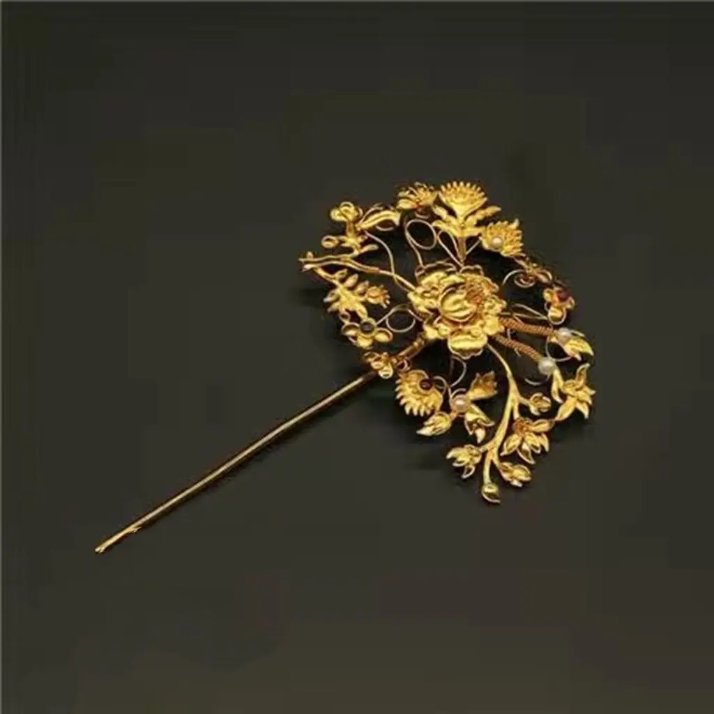 Pure Copper Gold Plated Hanfu Accessories Imitation Qing Dynasty Hanfu Accessories Enamel Hairpin Burned Blue Filament Headwear
Pure Copper Gold Plated Hanfu Accessories Imitation Qing Dynasty Hanfu Accessories Enamel Hairpin Burned Blue Filament Headwear