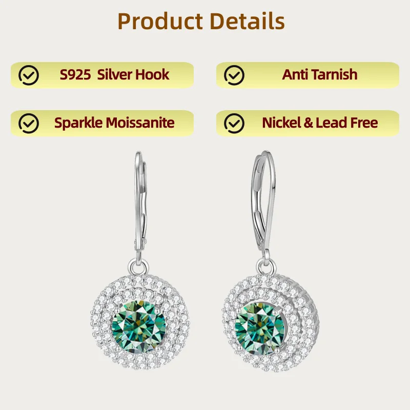 LAMVOICE S925 sterling silver, valentine’s day, gift for daughter, 4 carat moissanite earrings, designer item high quality
LAMVOICE S925 sterling silver, valentine’s day, gift for daughter, 4 carat moissanite earrings, designer item high quality