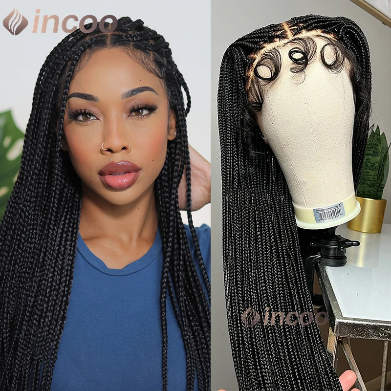 36 Inch Full Lace Cornrow Braided Wigs Synthetic Lace Front Knotless Braids Small Box Square Hair Wigs African Hair
36 Inch Full Lace Cornrow Braided Wigs Synthetic Lace Front Knotless Braids Small Box Square Hair Wigs African Hair