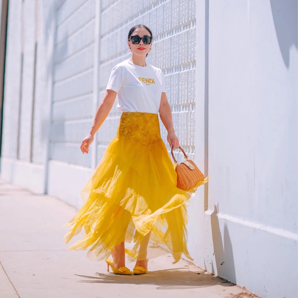 Summer Women's Long Skirt Lace Appliques A-Line Tulle Ruffles Tiered Elegant Floor Length 2022 Skirts Plus Size Custom Made
Summer Women's Long Skirt Lace Appliques A-Line Tulle Ruffles Tiered Elegant Floor Length 2022 Skirts Plus Size Custom Made