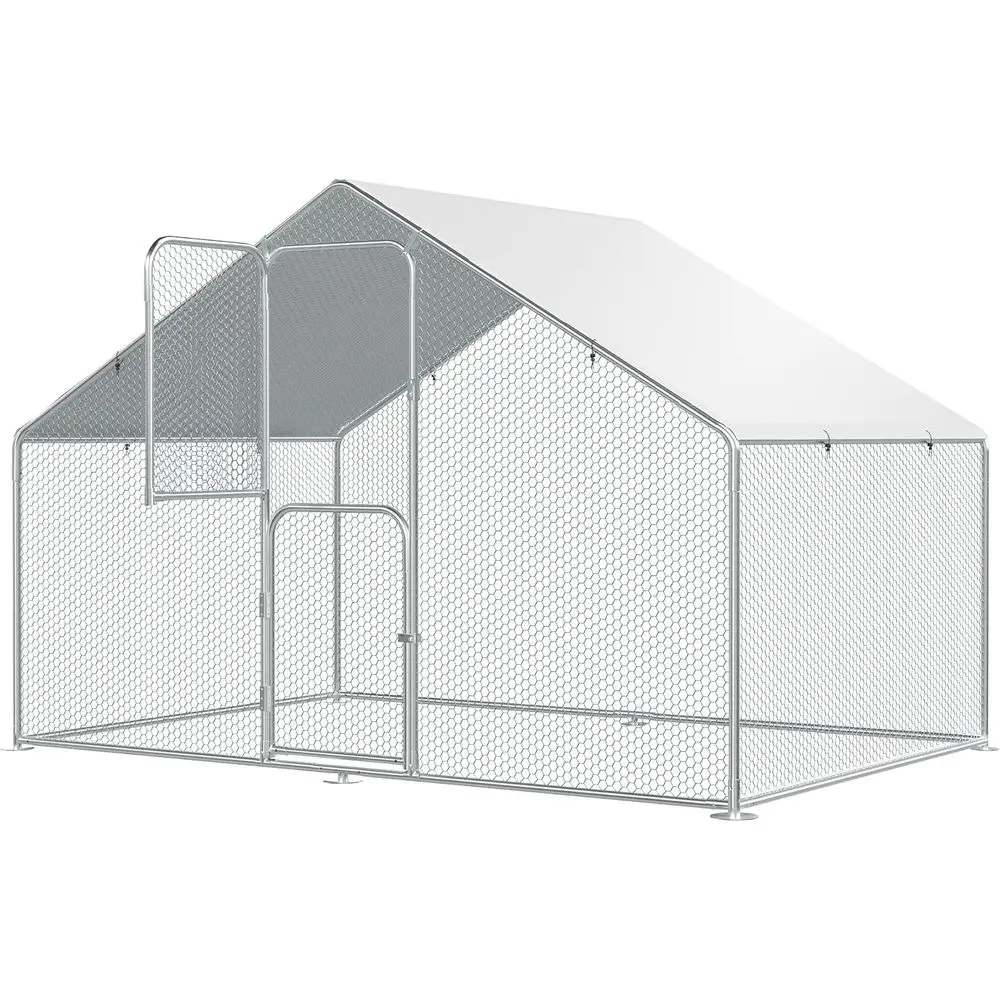 Sturdy Walk-in Metal Chicken Coop & Outdoor Run for 10-15 Birds, Rabbits - Predator & Weather-Proof
Sturdy Walk-in Metal Chicken Coop & Outdoor Run for 10-15 Birds, Rabbits - Predator & Weather-Proof