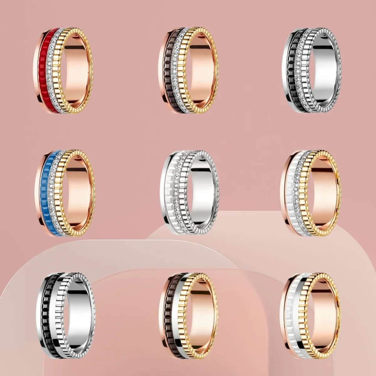 2025 New S925 Silver Hot Sale Fashion Ring Rotating Gear Red, White, Black Rings for Men and Women, Holiday Gifts
2025 New S925 Silver Hot Sale Fashion Ring Rotating Gear Red, White, Black Rings for Men and Women, Holiday Gifts