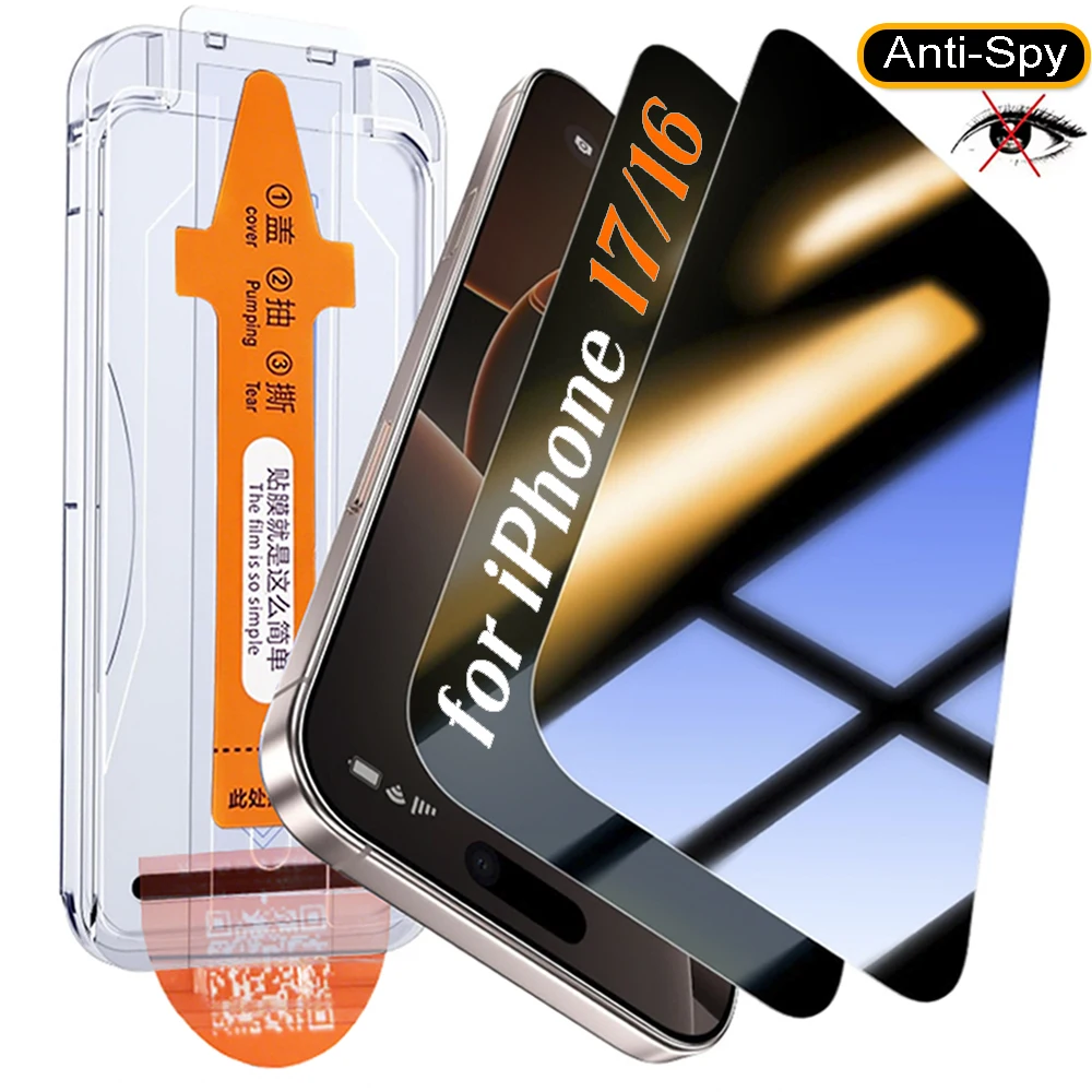 Anti-spy Easy To Install Tempered Glass Screen Protector for IPhone 17 Pro Max HD Dust-Free Film for Iphone 17 Air/16 Pro Max
Anti-spy Easy To Install Tempered Glass Screen Protector for IPhone 17 Pro Max HD Dust-Free Film for Iphone 17 Air/16 Pro Max