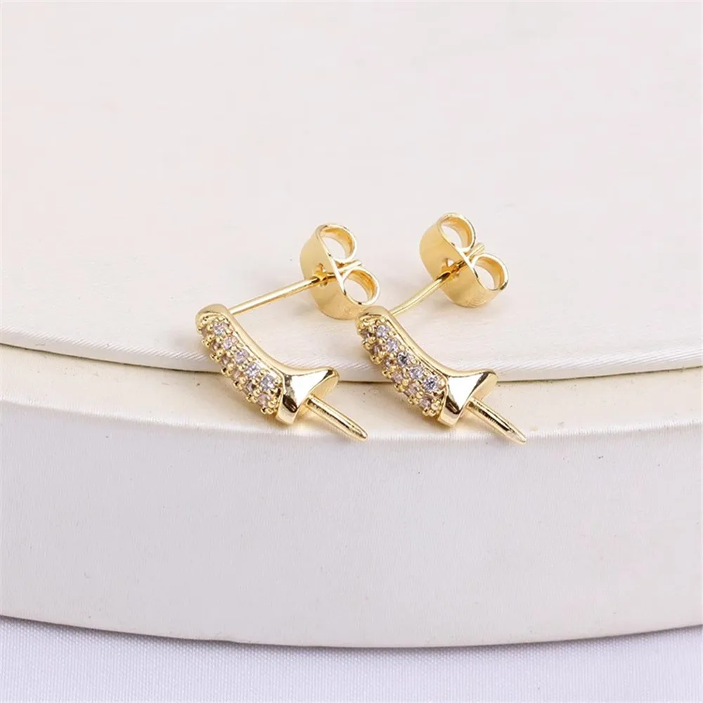 14K Gold Plated Brass Earwire Fasteners,Pearl Earring Settings ,Earring Fixtures For Jewelry Making,Earring Making Accessories
14K Gold Plated Brass Earwire Fasteners,Pearl Earring Settings ,Earring Fixtures For Jewelry Making,Earring Making Accessories