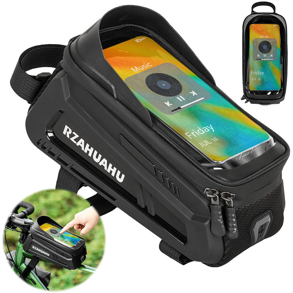 Bike/Bicycle Phone Front Frame Bag with TPU Touch-Screen and Sun-Visor Bicycle Bag Waterproof Bike Frame Bag for MTB Road Bikes
Bike/Bicycle Phone Front Frame Bag with TPU Touch-Screen and Sun-Visor Bicycle Bag Waterproof Bike Frame Bag for MTB Road Bikes