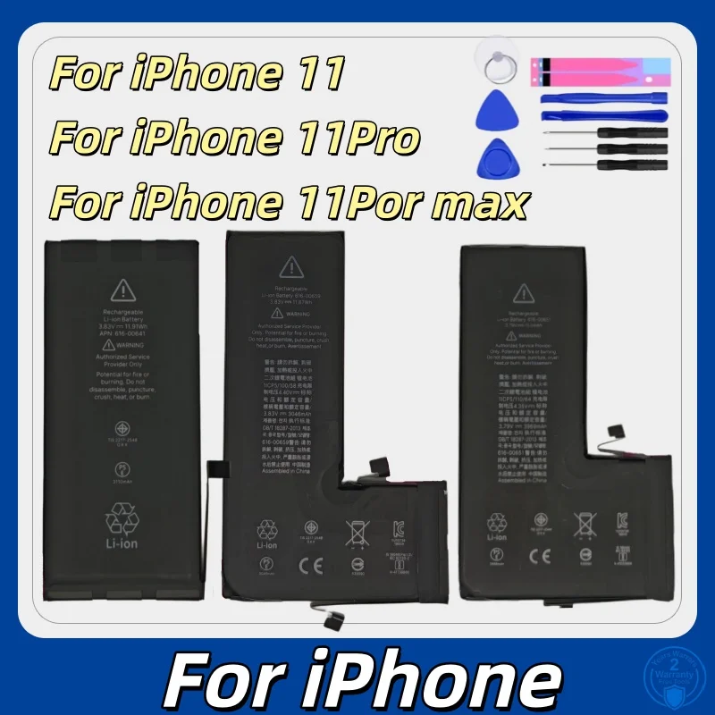 New Phone Battery For iPhone 11 11 Pro 11 Por Max pm Replacement Bateria+Free tools
New Phone Battery For iPhone 11 11 Pro 11 Por Max pm Replacement Bateria+Free tools
