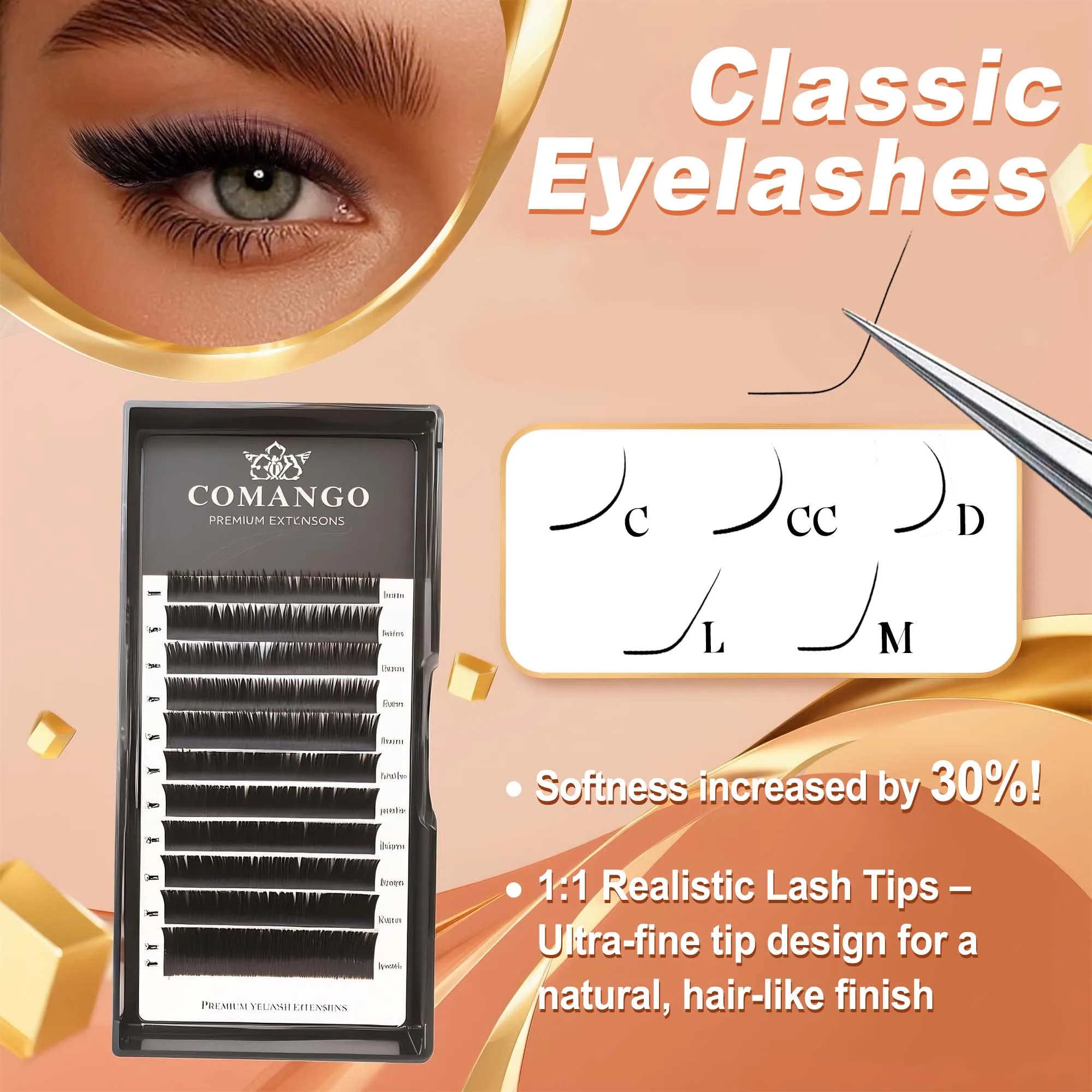 12rows Basic Natural Individual False Eyelashes Extensions 0.03 0.05 0.07 Soft Matte Black Classic Volume Lashes
12rows Basic Natural Individual False Eyelashes Extensions 0.03 0.05 0.07 Soft Matte Black Classic Volume Lashes