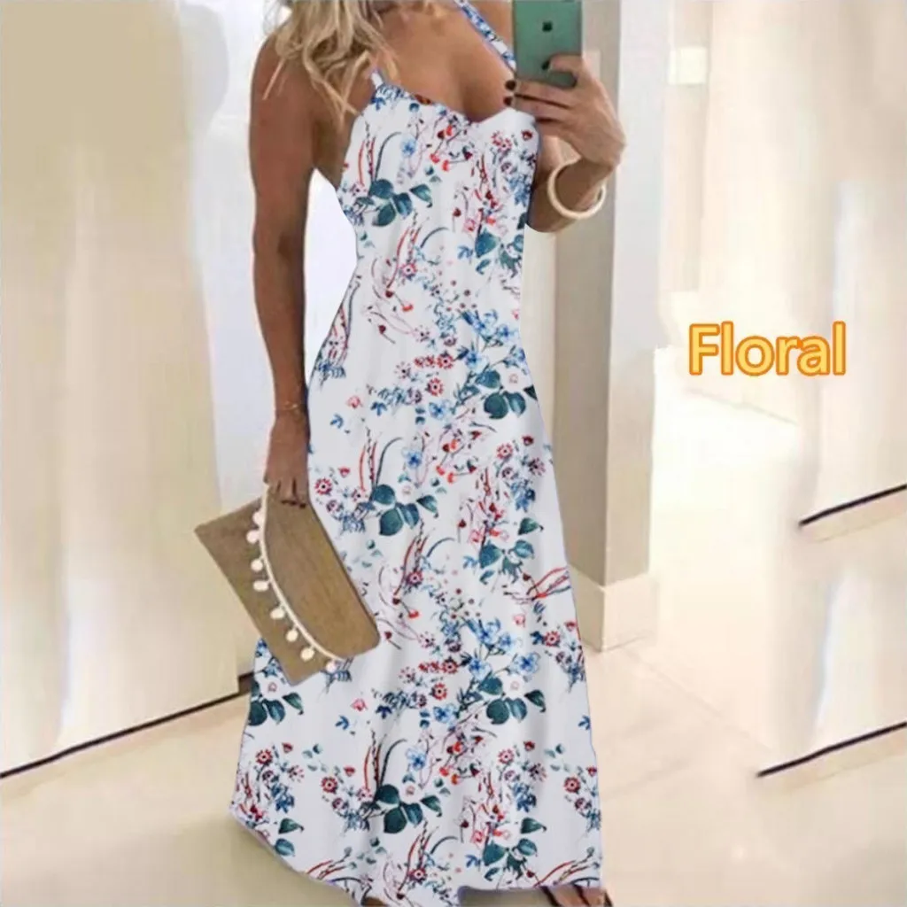 Floral Printed Long Dress Women 2023 New Bohemian Casual Dresses Summer Women Sleeveless Loose Dress Sundress Vestidos Femme
Floral Printed Long Dress Women 2023 New Bohemian Casual Dresses Summer Women Sleeveless Loose Dress Sundress Vestidos Femme