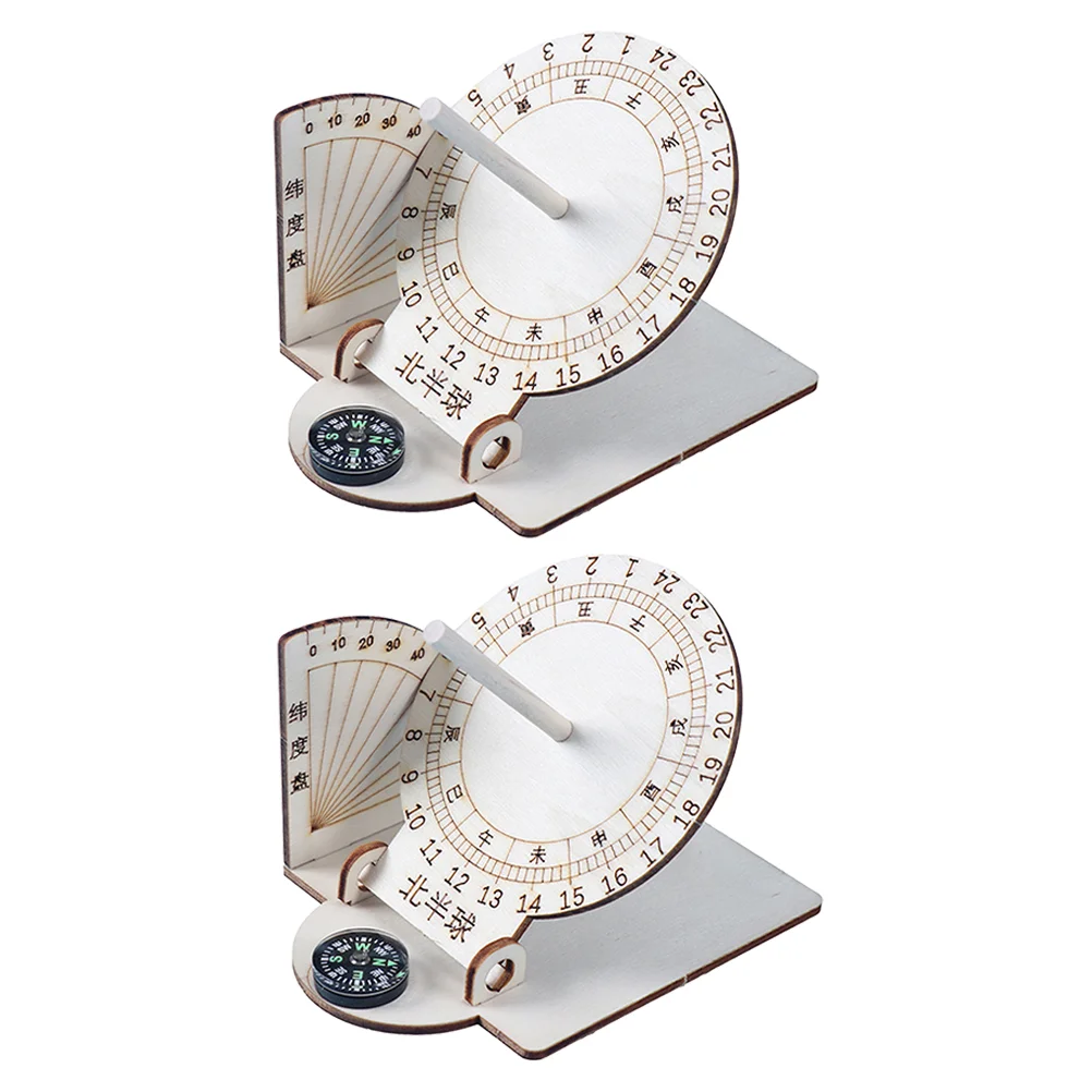 2 Pcs DIY Assembling Teaching Aids Models Ancient Sundial Clock Home Decor Child
2 Pcs DIY Assembling Teaching Aids Models Ancient Sundial Clock Home Decor Child