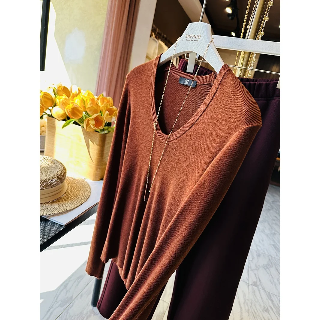 Elegant Knitted Sweater Fine Gauge round Neck Warm Orange Fashion Street Style Slim Fit Wool Blend Long Sleeve Crew Neck
Elegant Knitted Sweater Fine Gauge round Neck Warm Orange Fashion Street Style Slim Fit Wool Blend Long Sleeve Crew Neck