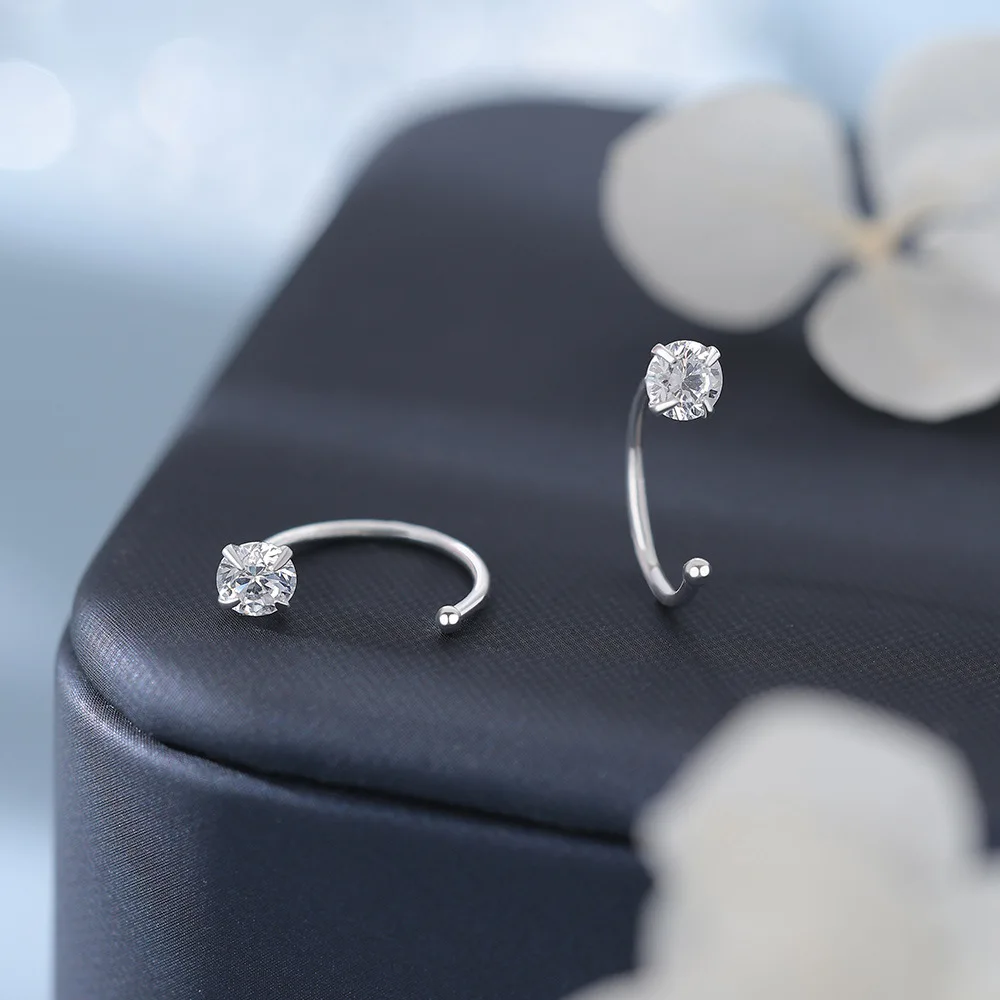 S999 Pure Silver Zircon Four Prong Hook Earrings Soft Elegant Style Delicate Luxury Fashion Ear Accessories for Women Girl
S999 Pure Silver Zircon Four Prong Hook Earrings Soft Elegant Style Delicate Luxury Fashion Ear Accessories for Women Girl