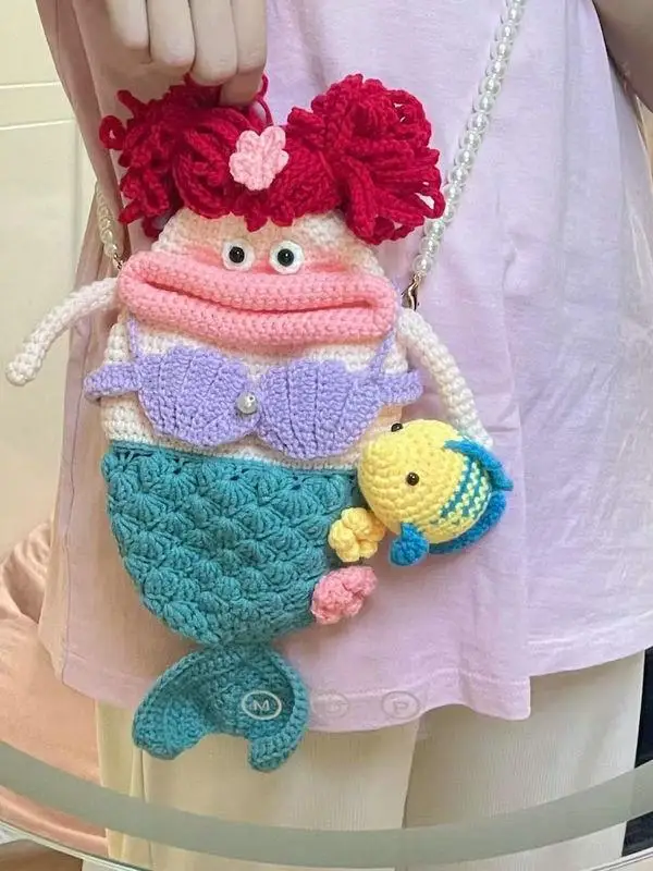 Handmade DIY Sausage Mouth F Phone Bag for Boyfriend Crossbody Cute Ugly Cute Materials Knitting Yarn Bulk Paaging
Handmade DIY Sausage Mouth F Phone Bag for Boyfriend Crossbody Cute Ugly Cute Materials Knitting Yarn Bulk Paaging