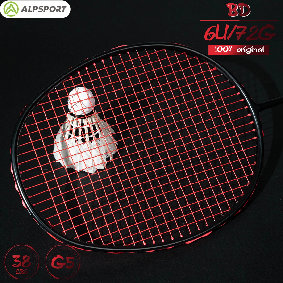 Alpsport XHP2.0 6U Full Carbon Badminton Racket MAX 30LBS Ultra Offensive Amateur Intermediate & Senior
Alpsport XHP2.0 6U Full Carbon Badminton Racket MAX 30LBS Ultra Offensive Amateur Intermediate & Senior