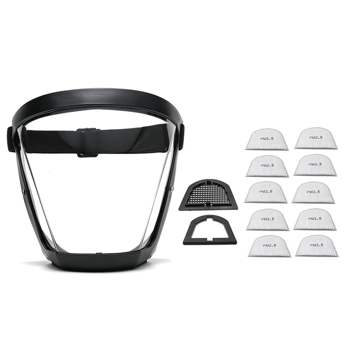 M13KWork Protection Mask Full Face Protector Shield Transparent Facial Protector Face Dustproof with 10 Filter Black
M13KWork Protection Mask Full Face Protector Shield Transparent Facial Protector Face Dustproof with 10 Filter Black