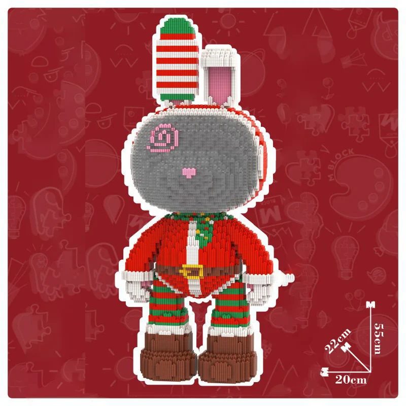 Christmas rabbit tiny particle building blocks DIY educational toy boy girl brain birthday Christmas gift living room decoration
Christmas rabbit tiny particle building blocks DIY educational toy boy girl brain birthday Christmas gift living room decoration