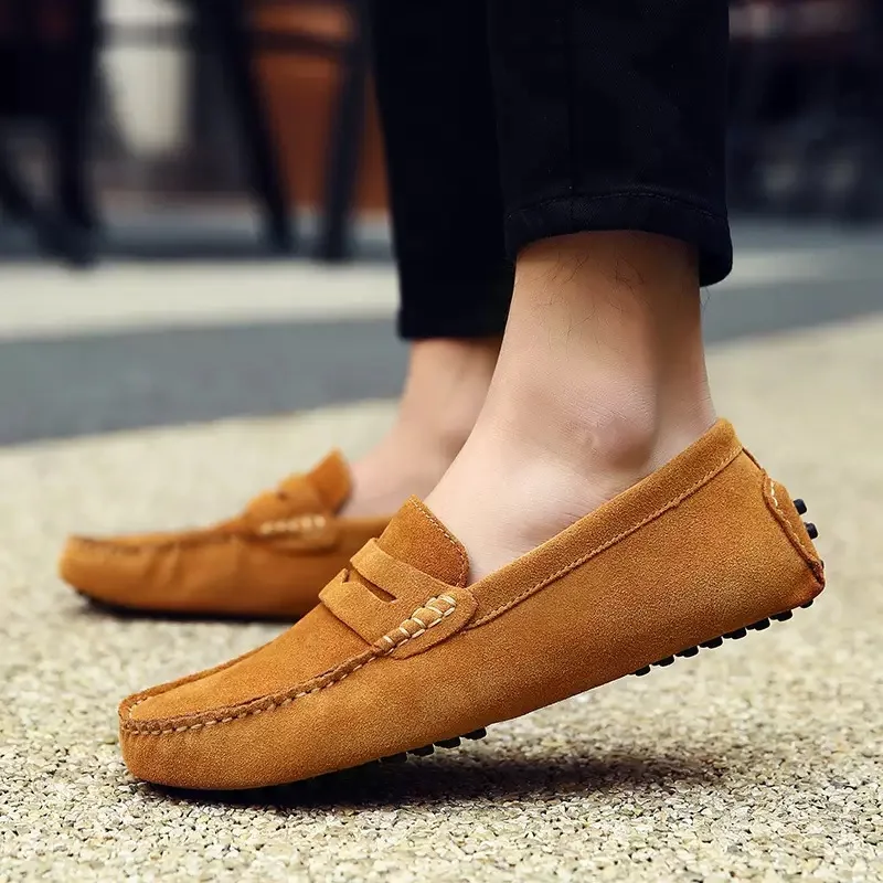 High Quality Men's Loafers Handmade Suede Genuine Fashion Mens Shoes Flat Comfort Driving Shoes Lightweight Slip on Casual Shoes
High Quality Men's Loafers Handmade Suede Genuine Fashion Mens Shoes Flat Comfort Driving Shoes Lightweight Slip on Casual Shoes