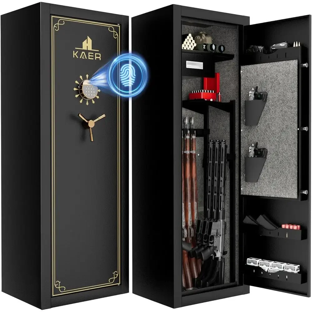 Biometric Security Gun Safe, Deep Fingerprint Access Rifle and Pistol Safes, Heavy-Duty Storage Cabinet with Fireproof and Gun R
Biometric Security Gun Safe, Deep Fingerprint Access Rifle and Pistol Safes, Heavy-Duty Storage Cabinet with Fireproof and Gun R