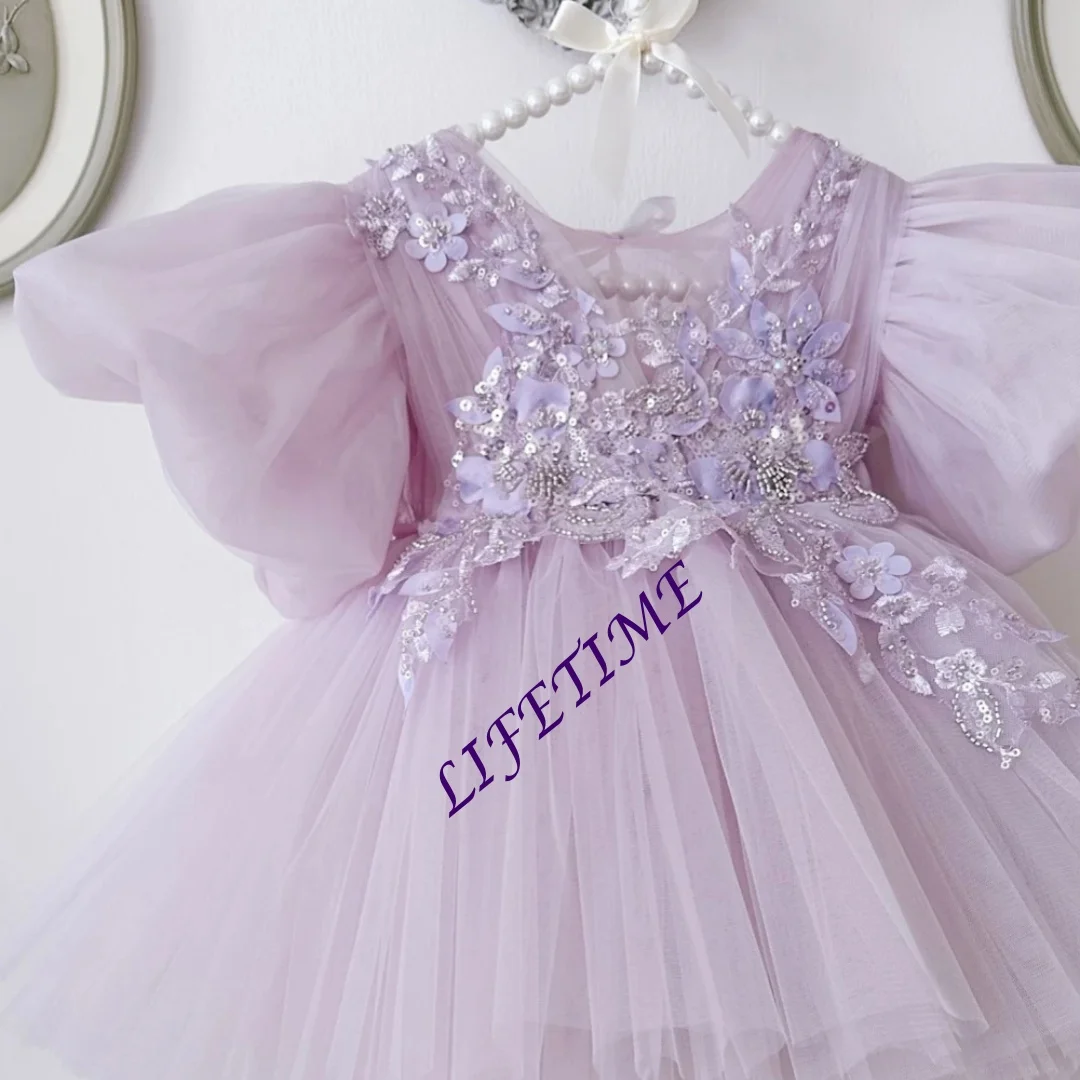 CustomizedPurple Shiny Beaded Appliques Flower Girls Dresses For Wedding Cute Sweet Kids Princess Gown With Bow 80-160cm For Par
CustomizedPurple Shiny Beaded Appliques Flower Girls Dresses For Wedding Cute Sweet Kids Princess Gown With Bow 80-160cm For Par