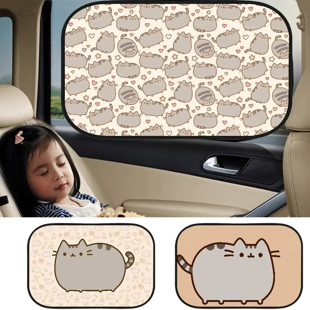 CUTE P-Pusheen Sun Shade Cover For Car Side Window Electrostatic Curtains Sun Protection For Baby 99.9% UV Blocker 
CUTE P-Pusheen Sun Shade Cover For Car Side Window Electrostatic Curtains Sun Protection For Baby 99.9% UV Blocker