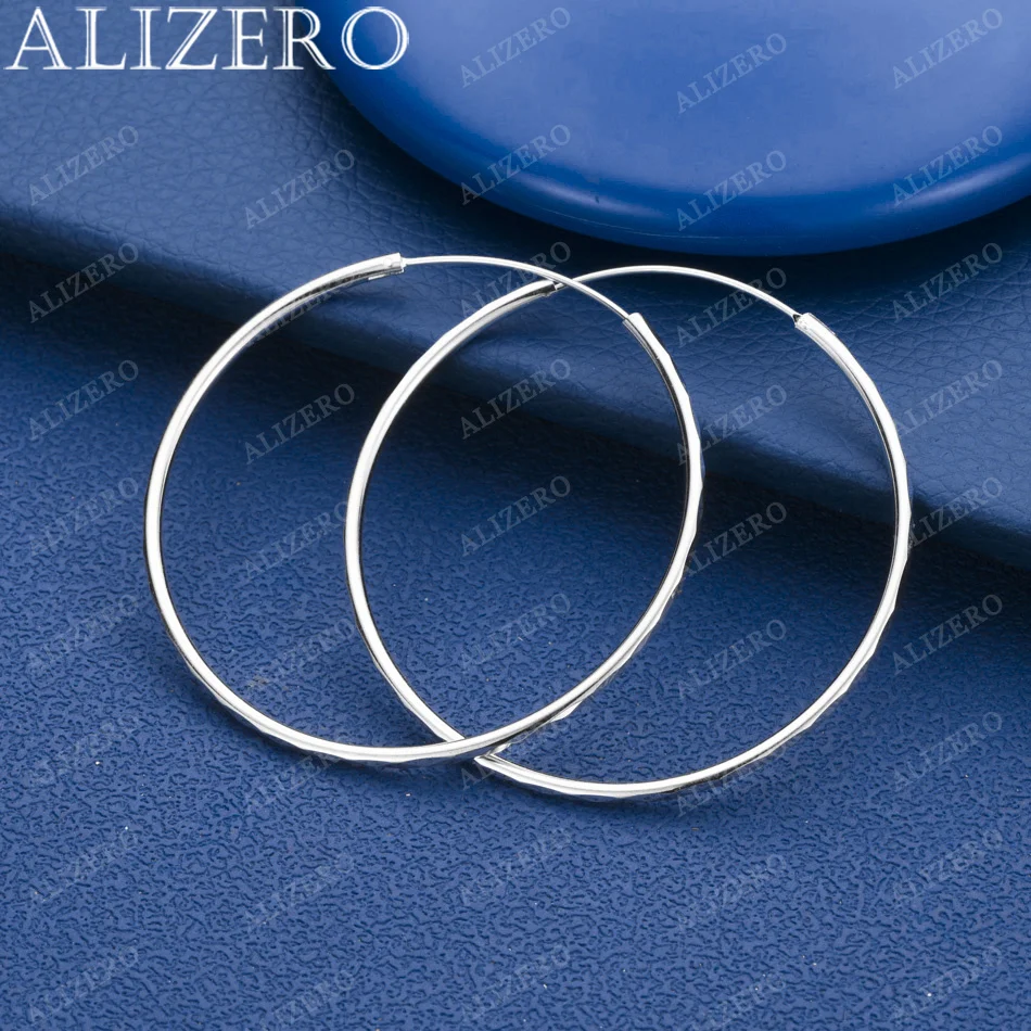 ALIZERO 925 Sterling Silver Big Circle Hoop Earrings For Woman Engagement Party Fashion Charm Jewelry Gift
ALIZERO 925 Sterling Silver Big Circle Hoop Earrings For Woman Engagement Party Fashion Charm Jewelry Gift