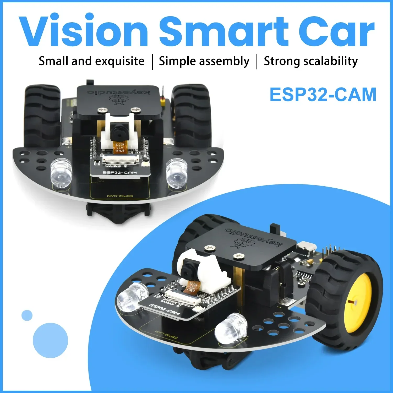 Плата разработки IoT ESP32-CAM Vision, умный автомобиль, встроенная камера, модуль Wi-Fi, видеомобиль для Arduino, комплект робота Keyestudio
Плата разработки IoT ESP32-CAM Vision, умный автомобиль, встроенная камера, модуль Wi-Fi, видеомобиль для Arduino, комплект робота Keyestudio