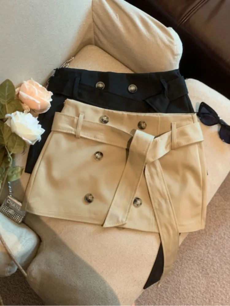 Korean Simple Design Double Buttoned Belted Skirt Summer New Workwear Style Fashion Wrap around Half Length Skirt for Women
Korean Simple Design Double Buttoned Belted Skirt Summer New Workwear Style Fashion Wrap around Half Length Skirt for Women