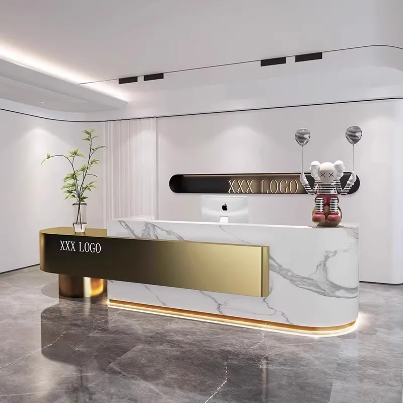Checkout Gold Front Desk Reception Counter Modern Beauty Salon Reception Desks Clinic Business Mostrador Recepcion Furniture
Checkout Gold Front Desk Reception Counter Modern Beauty Salon Reception Desks Clinic Business Mostrador Recepcion Furniture