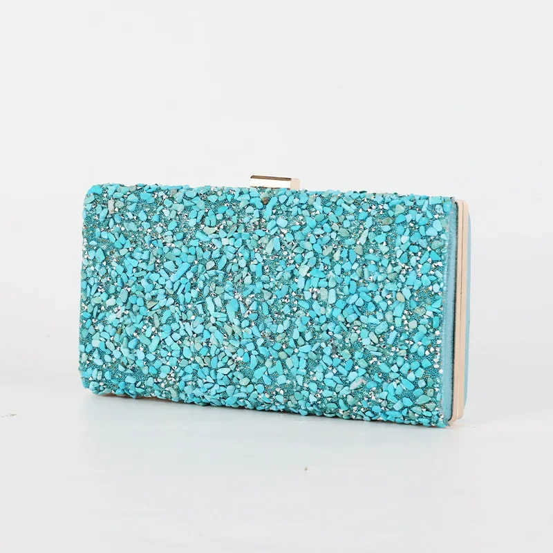 Shell Stones Turquoise Evening Bag Women's Fashion Colorful Beading Clutch Bags Celebrity Sweet Envelope Handbag Lilac Purse
Shell Stones Turquoise Evening Bag Women's Fashion Colorful Beading Clutch Bags Celebrity Sweet Envelope Handbag Lilac Purse