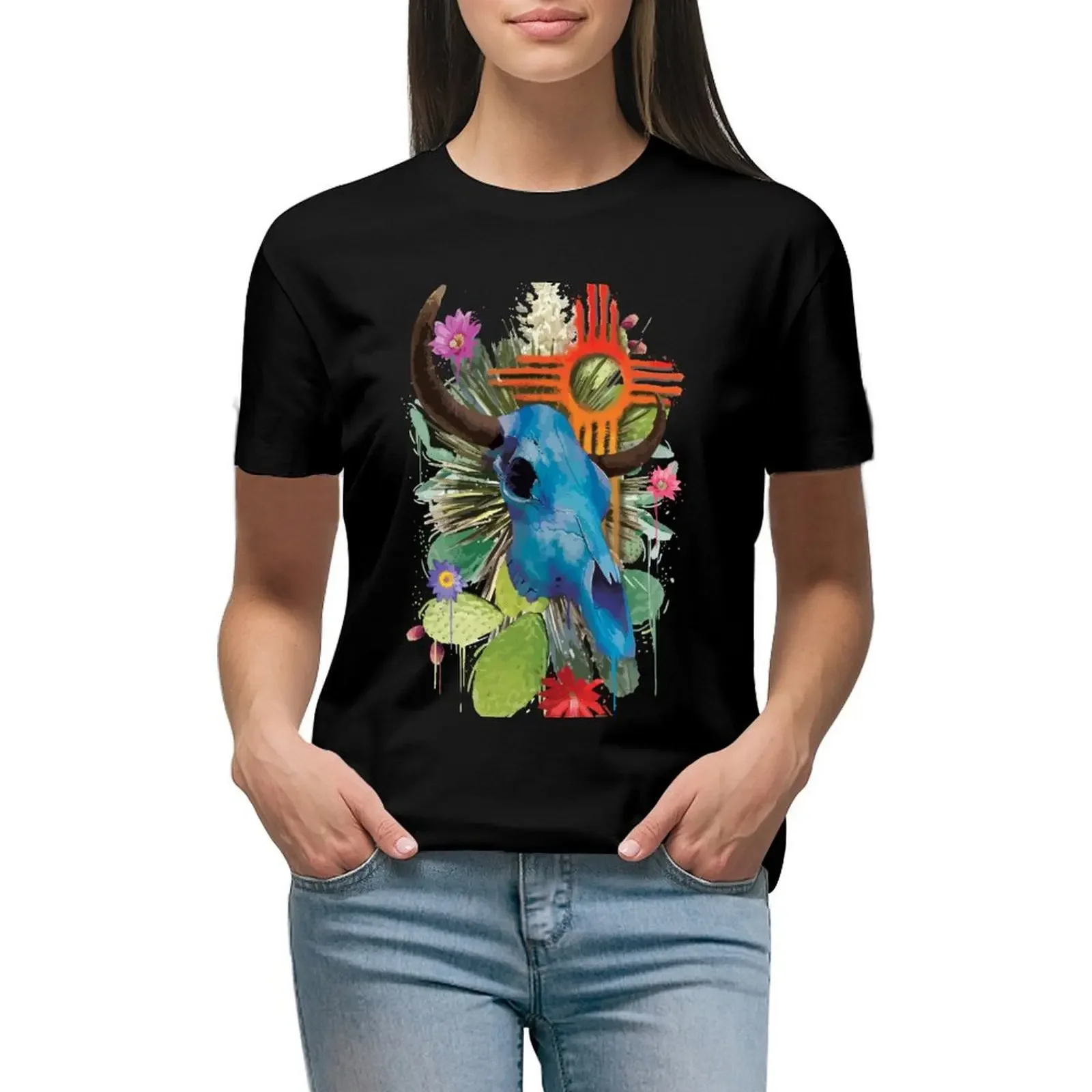 Turquoise Skull Desert Plants T-shirt kawaii clothes oversized plus size tops Womens graphic t shirts
Turquoise Skull Desert Plants T-shirt kawaii clothes oversized plus size tops Womens graphic t shirts