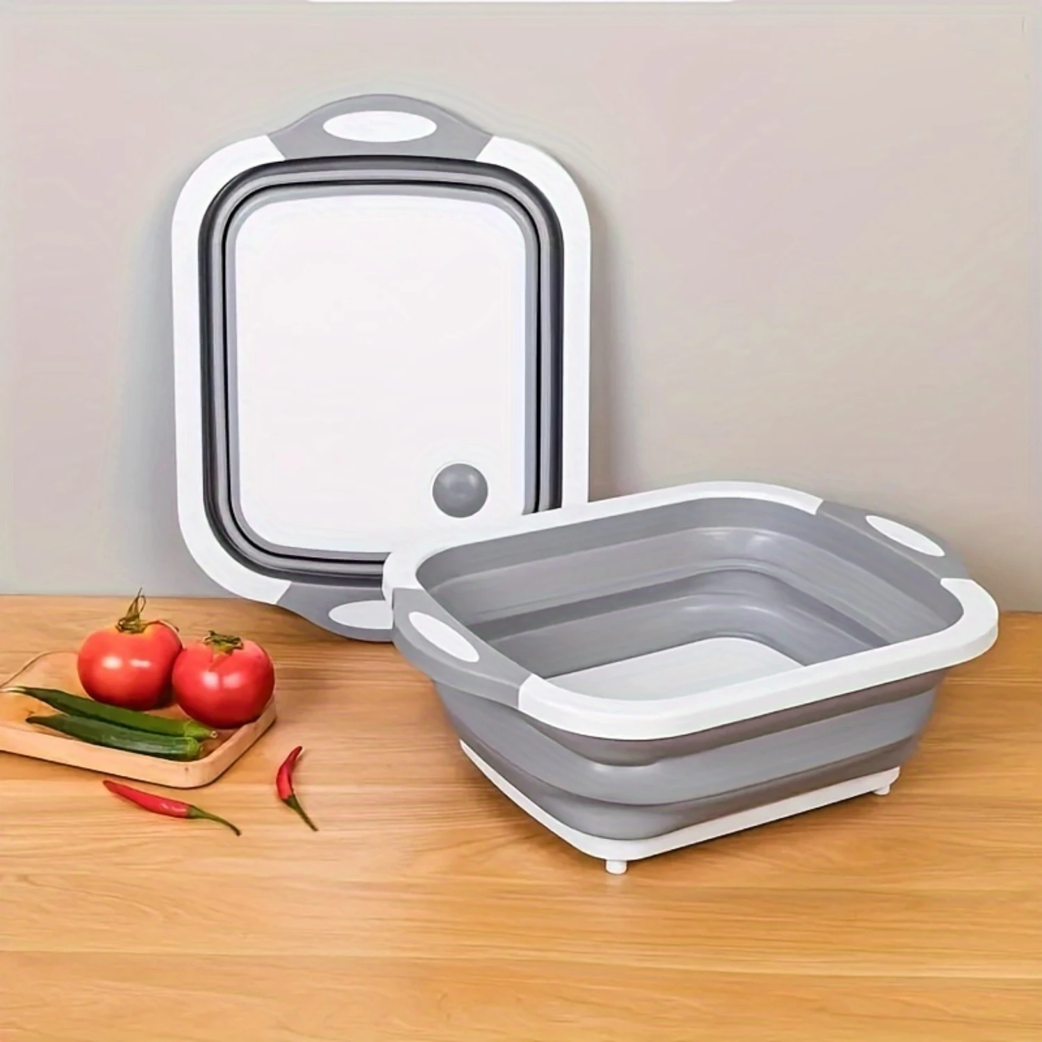 Silicone Cutting Board & Strainer - Space-Saving, Foldable Design For Easy Chopping, Washing & Draining
Silicone Cutting Board & Strainer - Space-Saving, Foldable Design For Easy Chopping, Washing & Draining