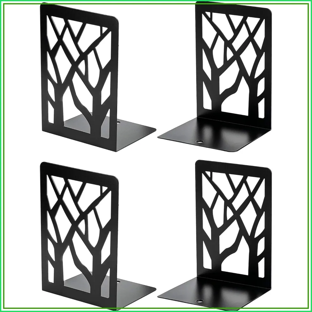 Tree Design Book Ends, Non-Skid Heavy Duty Metal Book Holder for Shelves, Decorative Book Stopper, 7x4.7x3.5", 2 Pair/4 Pieces
Tree Design Book Ends, Non-Skid Heavy Duty Metal Book Holder for Shelves, Decorative Book Stopper, 7x4.7x3.5", 2 Pair/4 Pieces