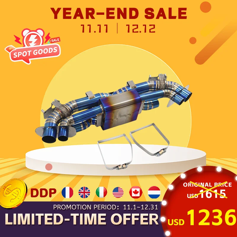 OUCHI 11.11 Ti Sport Exhaust for Porsche 911 992 Valved Cat-Back Massive Weight Save & Aggressive Sound
OUCHI 11.11 Ti Sport Exhaust for Porsche 911 992 Valved Cat-Back Massive Weight Save & Aggressive Sound