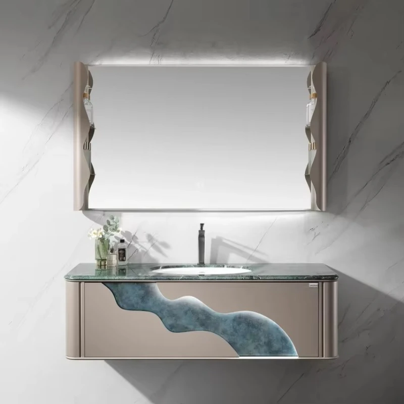 Modern Stainless Steel Bathroom Cabinet Integrated Bathroom Furniture
Modern Stainless Steel Bathroom Cabinet Integrated Bathroom Furniture