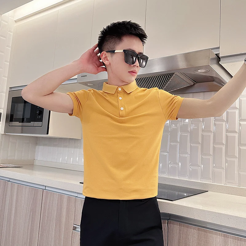 Мужская летняя футболка Slim Fit с коротким рукавом и отложным воротником, маленький размер, молодежная модная модель из хлопка и шерсти
Мужская летняя футболка Slim Fit с коротким рукавом и отложным воротником, маленький размер, молодежная модная модель из хлопка и шерсти