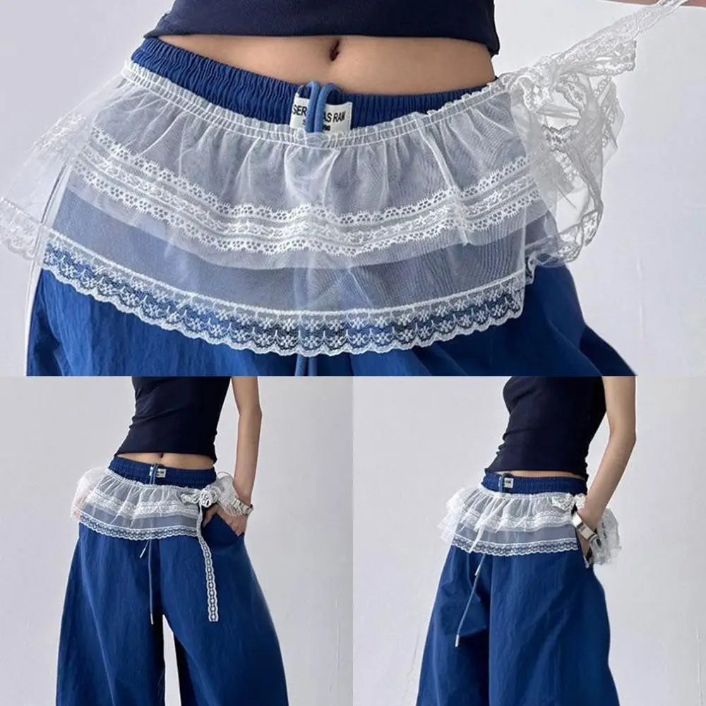 New Embroidered Flower Lace Mini Skirt See Through Harajuku Lace Up Ruffles Skirt Y2K Streetwear Ruched Skirts Jeans Decoration
New Embroidered Flower Lace Mini Skirt See Through Harajuku Lace Up Ruffles Skirt Y2K Streetwear Ruched Skirts Jeans Decoration