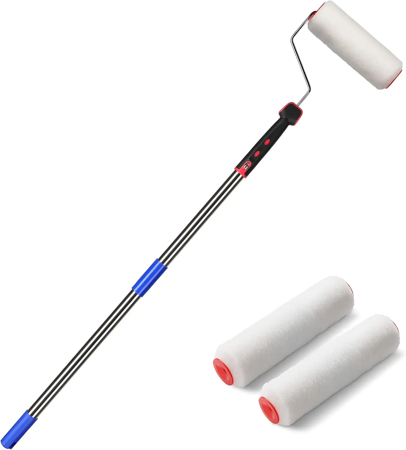 4 FT Multi-Function Paint Roller Kit with Stainless Steel Pole, Splicing Rod, and Mural Brush for Walls and Ceiling (White)
4 FT Multi-Function Paint Roller Kit with Stainless Steel Pole, Splicing Rod, and Mural Brush for Walls and Ceiling (White)