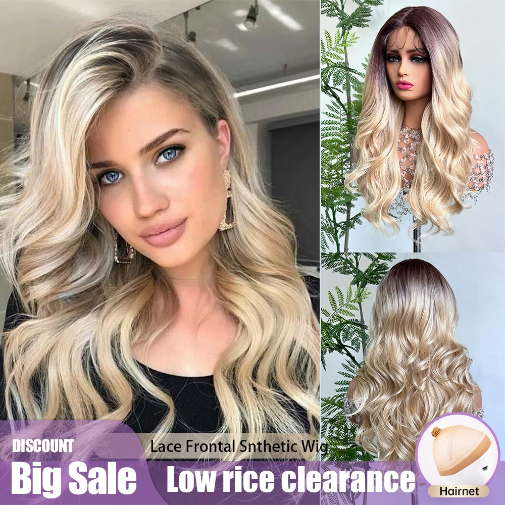 Long Blonde Body Wave Synthetic Wigs Purple Root T Deep Part Lace Frontal Lace Wigs for White Women Daily Use Wig Heat Resistant
Long Blonde Body Wave Synthetic Wigs Purple Root T Deep Part Lace Frontal Lace Wigs for White Women Daily Use Wig Heat Resistant