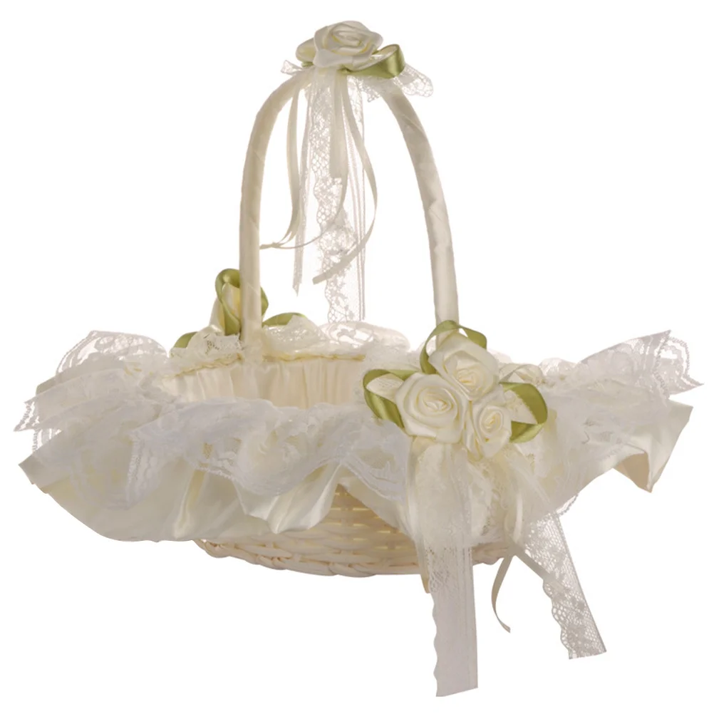 Flower Girl Baskets for Weddings Milk White Wedding Basket Romantic Atmosphere Decoration Hold Flowers Candies Special Events
Flower Girl Baskets for Weddings Milk White Wedding Basket Romantic Atmosphere Decoration Hold Flowers Candies Special Events