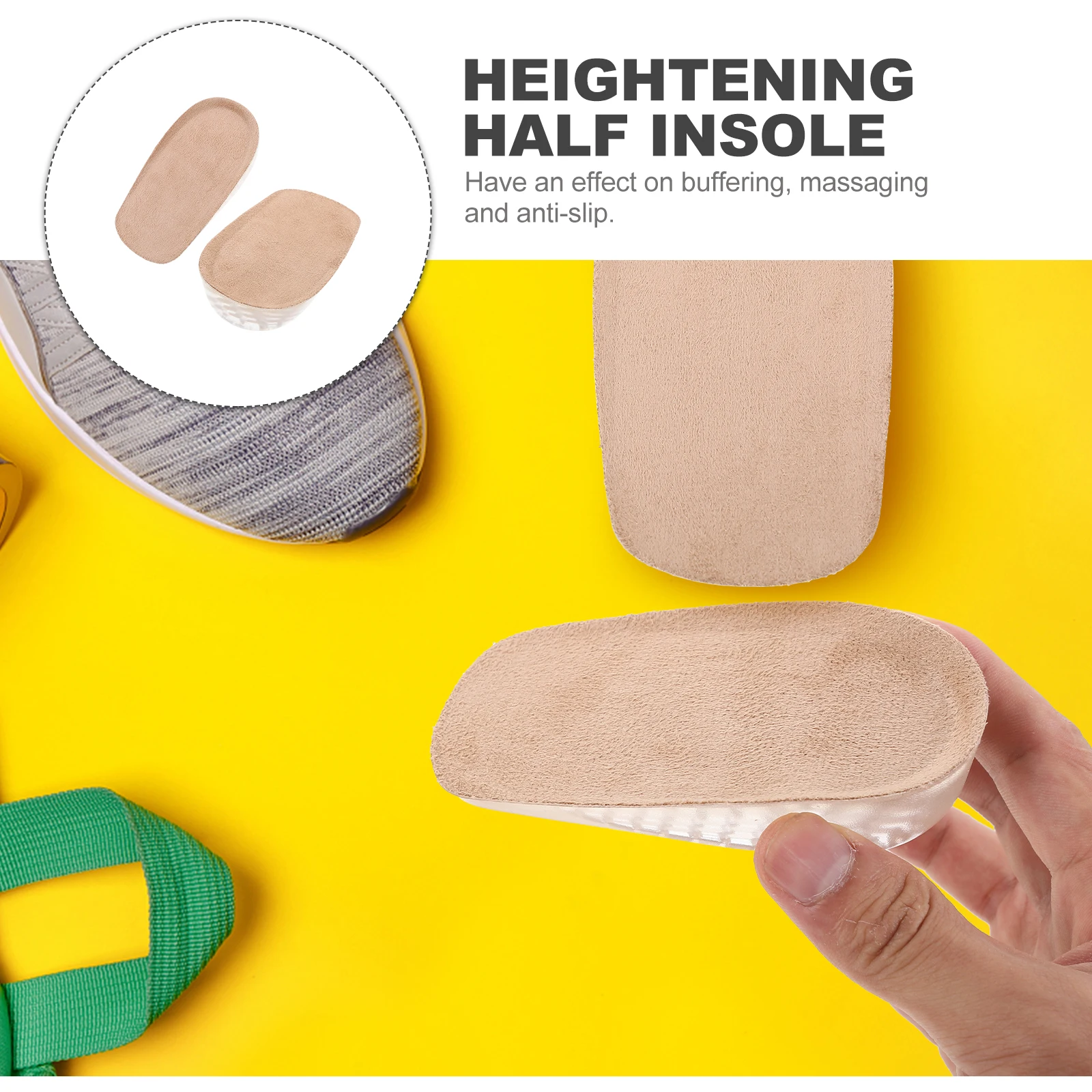 2 Cm Inner Booster Height Insoles Pads Shoe Cushions Forefoot Pad Reducing Pressure Protect Feet
2 Cm Inner Booster Height Insoles Pads Shoe Cushions Forefoot Pad Reducing Pressure Protect Feet
