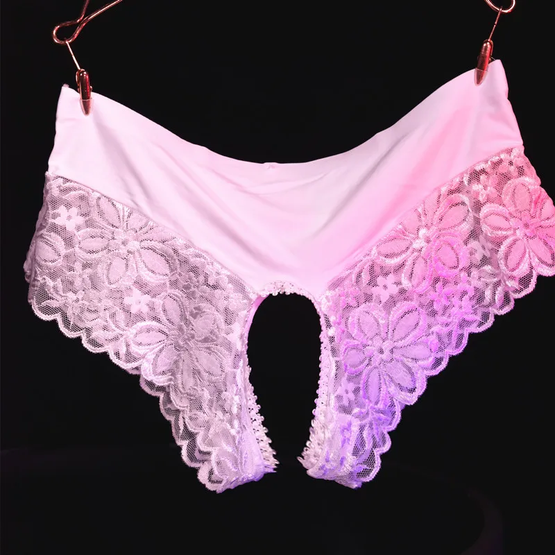 Sexy Opening Crotch Sissy Panties Floral Lace Ice Silk Men Bikini Thongs Lingerie Gay Male Underwear Large Size Underpants
Sexy Opening Crotch Sissy Panties Floral Lace Ice Silk Men Bikini Thongs Lingerie Gay Male Underwear Large Size Underpants