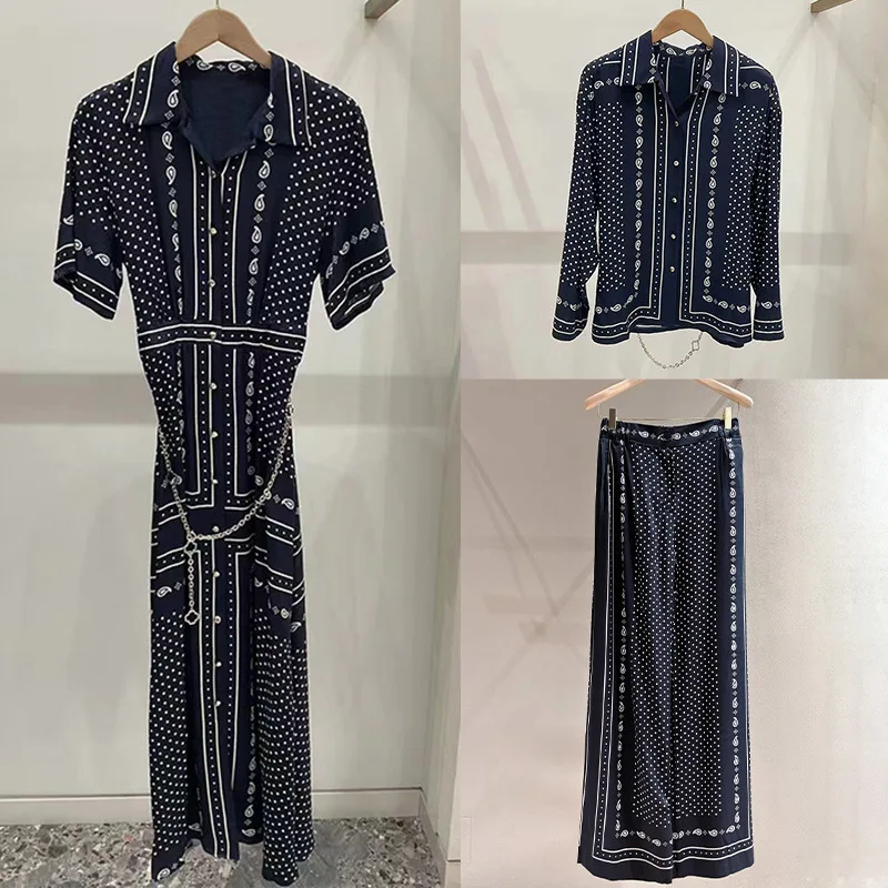 Withered 2026 Polka Dot Smooth Polo Collar Shirt Long Pants Dress Party Dresses Vestidos Women's Dress
Withered 2026 Polka Dot Smooth Polo Collar Shirt Long Pants Dress Party Dresses Vestidos Women's Dress