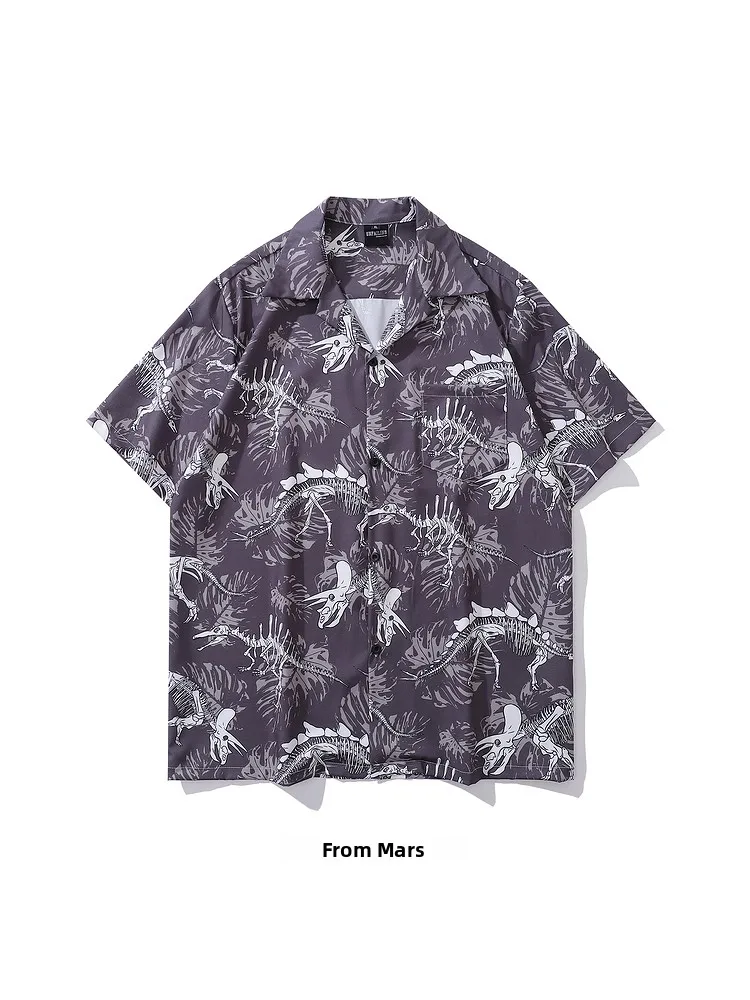 Loose ort Sve irt from Dinosaur Retro Design Street Sle Chic Summer Menswear Flat Collar No Special Feat...
Loose ort Sve irt from Dinosaur Retro Design Street Sle Chic Summer Menswear Flat Collar No Special Feat...