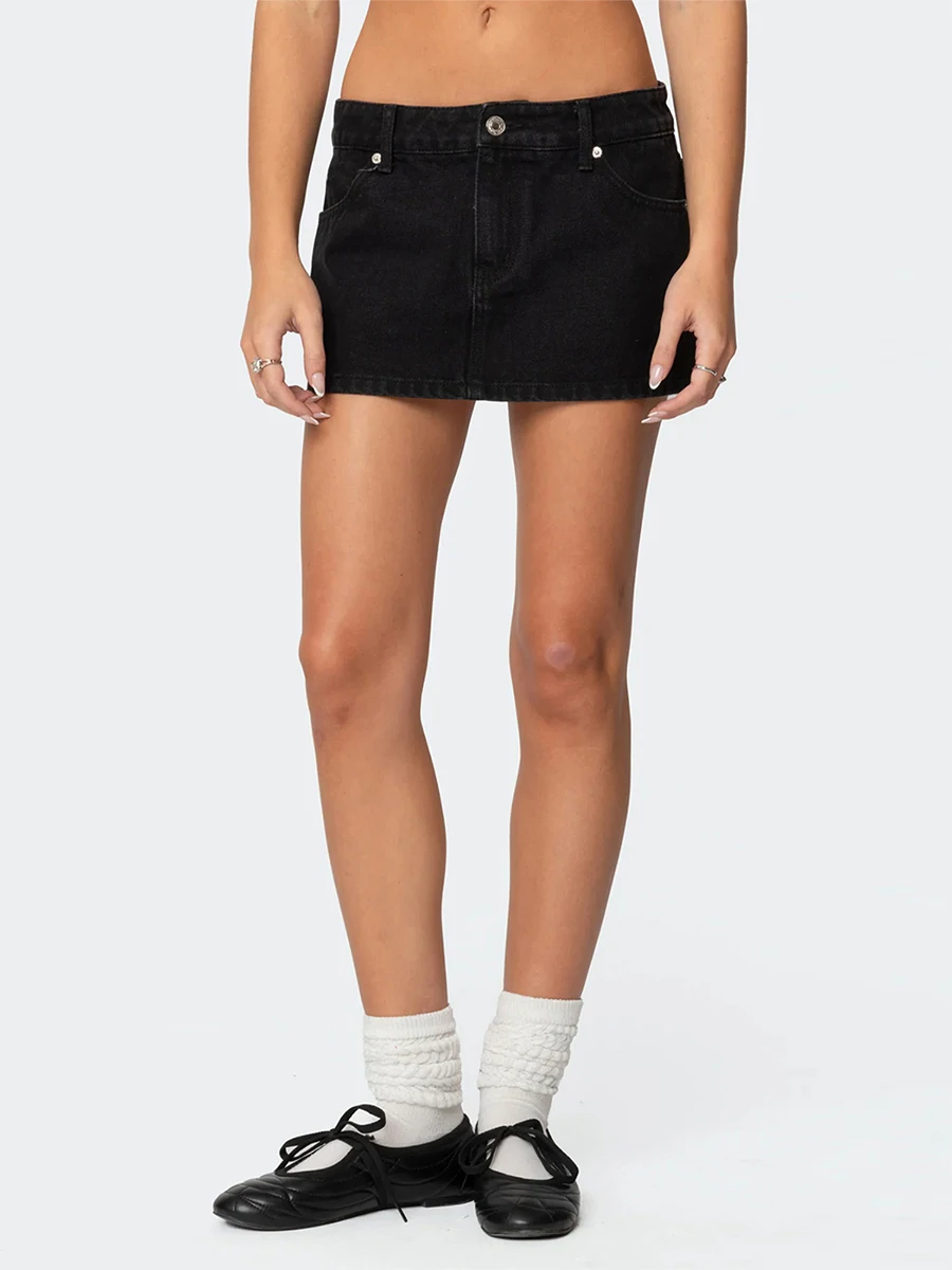 Women's Summer Mini Denim Skirts Low Rise Solid Color Skirt for Daily, Travel, Parties
Women's Summer Mini Denim Skirts Low Rise Solid Color Skirt for Daily, Travel, Parties