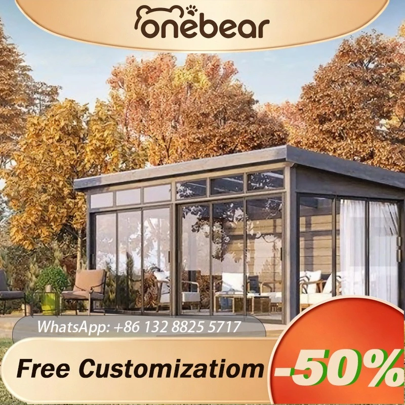 Any Size Custom Movable Villa Sunroom Steel Frame Tempered Glass Eco Solar Modern Outdoor Household Building Design
Any Size Custom Movable Villa Sunroom Steel Frame Tempered Glass Eco Solar Modern Outdoor Household Building Design